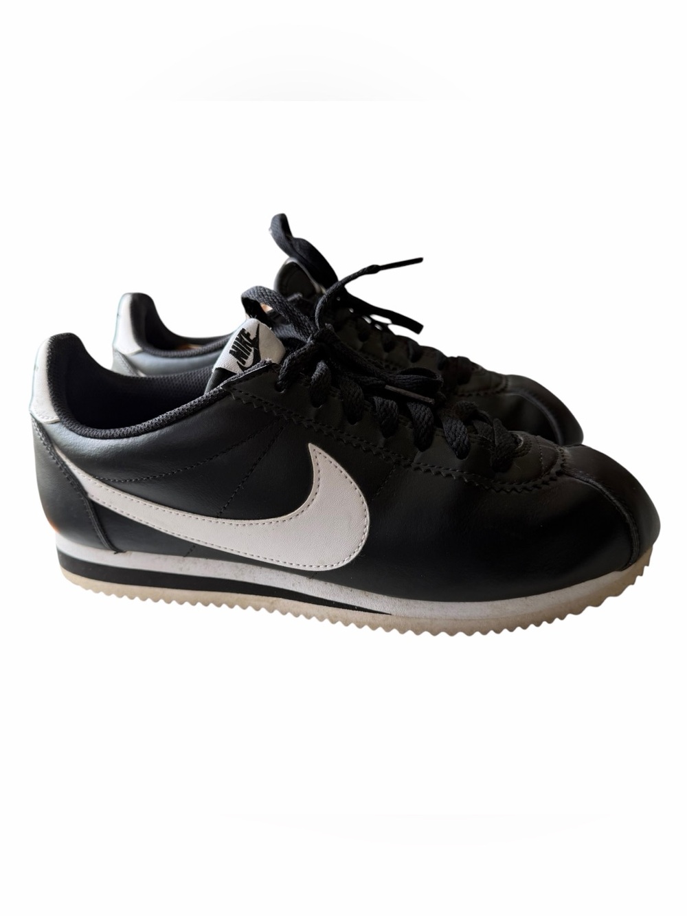 Nike Women’s 9 Classic Cortez Black White - 807471-010 Sneakers S4